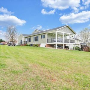 The addition has a separate entrance and large covered deck