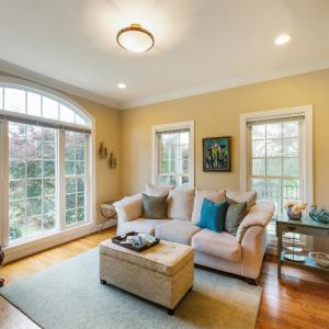 Lovely living room with plenty of light