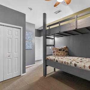 Office set up as a bedroom