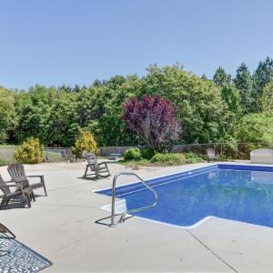 In-Ground Pool with new liner, pool has shallow and deep ends