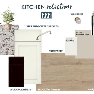 Kitchen Design Selections for this under construction home.