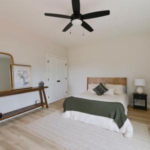 main level primary bedroom with dual closets