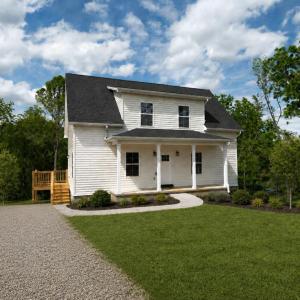 AI generated photo with lawn and landscaping. Final landscaping may look different.