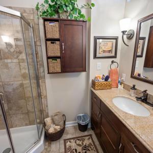Primary bath ensuite with walk in shower