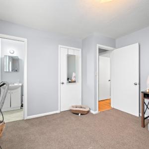 Primary Bedroom at the end of the hall. Ensuite 1/2 bath