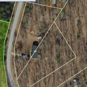 The two parcels are shown here on the County GIS map (not always completely accurate but close)