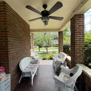 A Relaxing Porch adjacent to the Living Room for quiet morning or evening time with Family & Friends.