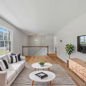 Virtually staged living room.