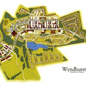 Map of the Wyndhurst community in Lynchburg, Virginia.