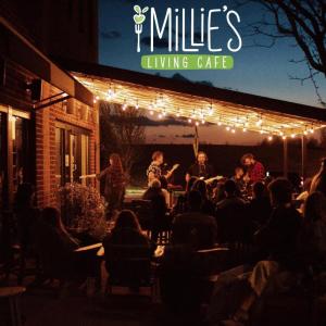 Healthy living steps away at Millie's Living Cafe. This locally loved, plant-based café serves fresh smoothies, cold-pressed juices, colorful smoothie bowls, salads, wraps, and other nourishing favorites in a welcoming atmosphere.