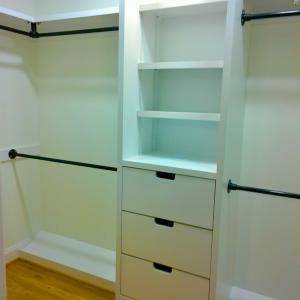 Custom closet in main bedroom