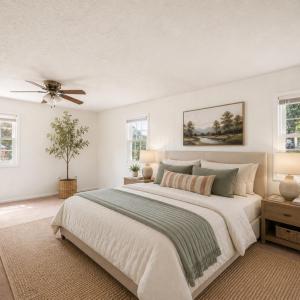 Virtually Staged Main Level Primary Bedroom