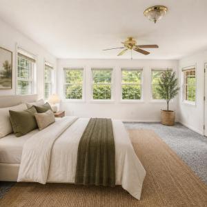 Virtually Staged Main Level 5th Bedroom (with closet)/Second Sunroom