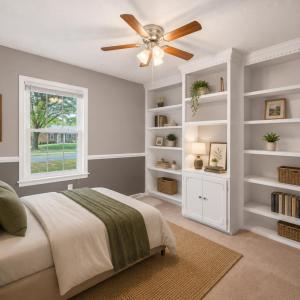 Virtually Staged Bedroom 4 or Office (with closet)
