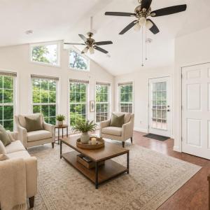 Virtually Staged Upstairs Sunroom