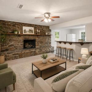 Virtually Staged Family Room