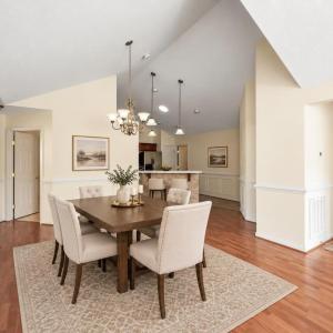 Virtually staged dining area