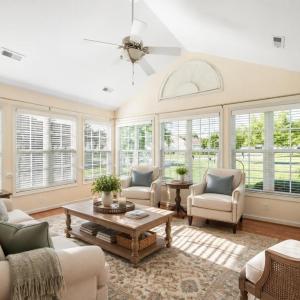 Virtually staged sunroom