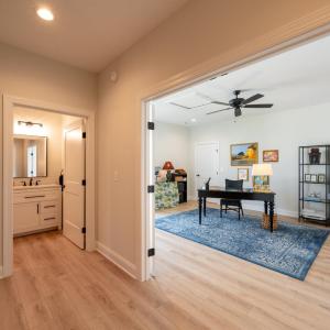 Double French doors in the entranceway for bedroom/office on 2nd floor