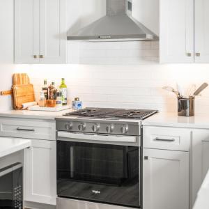 Hood over gas range