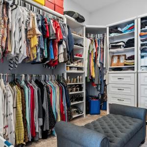 Primary walk in closet.