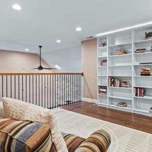Loft library area.