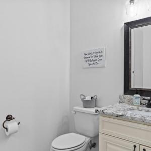 Half bath on main level.