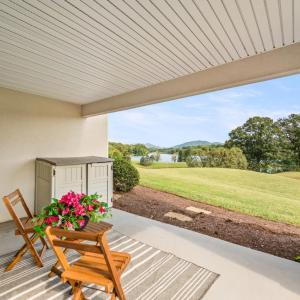 Large patio with door access to primary bedroom