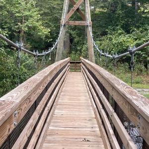 Downstream Swinging Bridge is just minutes from your back gate!!