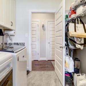 Laundry Room view towards the entry door to the room