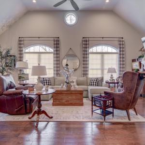 Great Room - View from Kitchen with window blinds closed