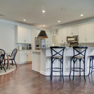 View from Fireplace towards, the Kitchen seating area, and Gourmet Kitchen