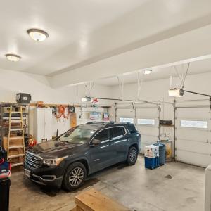 2 car garage with lots of storage