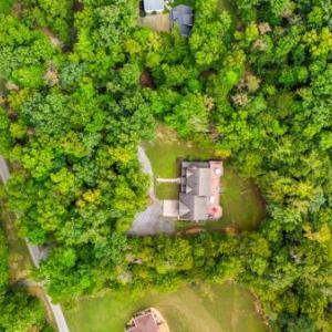 drone view of house