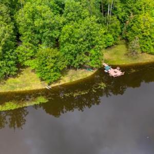 drone view lake