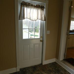 Back door foyer looking into kitchen