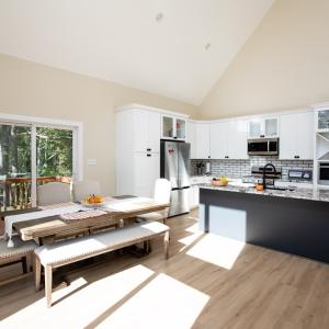 dining room and kitchen open floorplan