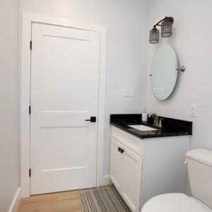 Half bath connected to laundry room