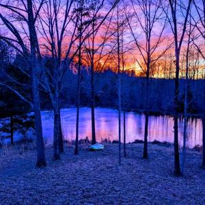 Beautiful Sunset over the pond