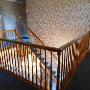 The banisters showing how hall circles around