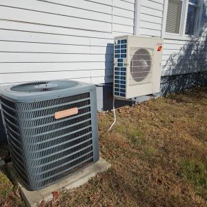 Heat pump on main floor and New Mini Split units f