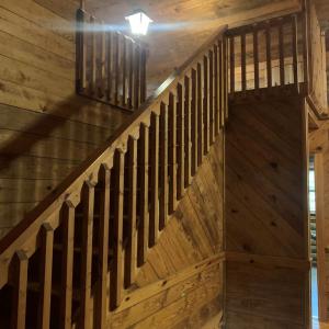 Stairs leading up to loft