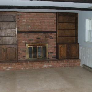 Family room on 1st level, w/gas log fireplace