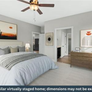 Primary Bedroom, Staged Primary Bedroom
