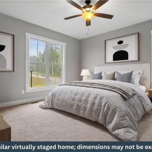 Primary Bedroom, Staged Primary Bedroom