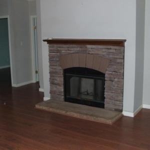 Living room with gas-log fireplace