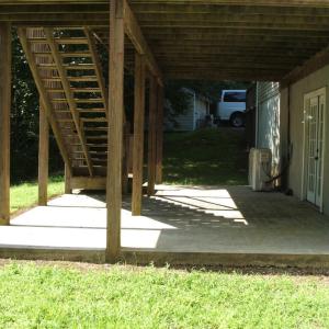 Entrance to walk-out basement