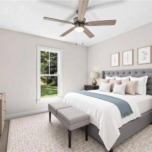 Primary Bedroom, Staged Primary Bedroom