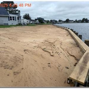 Entirely new bulkhead and land filled