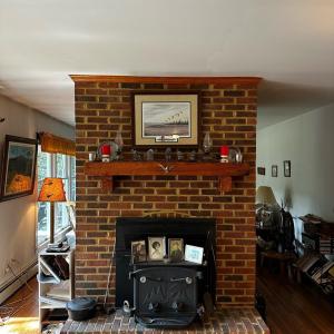 Fireplace, leading to Living Room